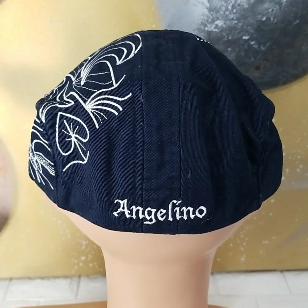 Angelino Embroidered Newsboy Cap - Picture 3 of 6